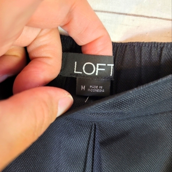 LOFT Pull On Wide Leg Culottes in Black, sz Medium - Picture 7 of 11
